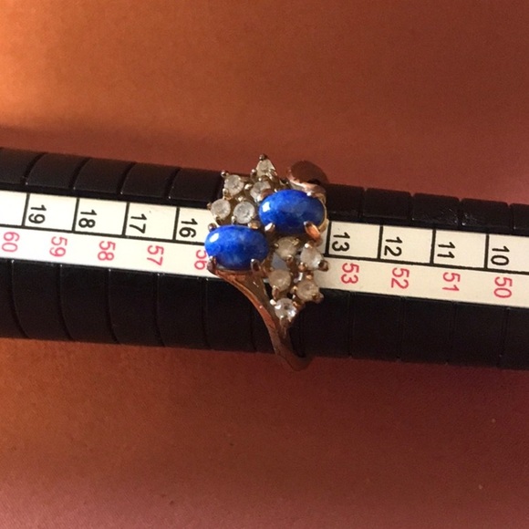 Elegant Blue and Silver Women's Ring - Picture 1 of 6